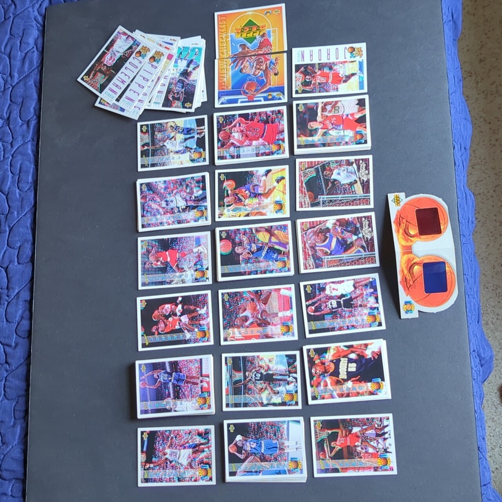1994 Upper Deck 3D Pro View cards Jordan Shaq Pippen NBA 3 D glasses